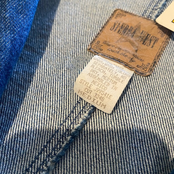 Vintage 1991 Sierra West Denim Maxi Jacket Oversized Medium NWT 🌿 - Picture 4 of 7